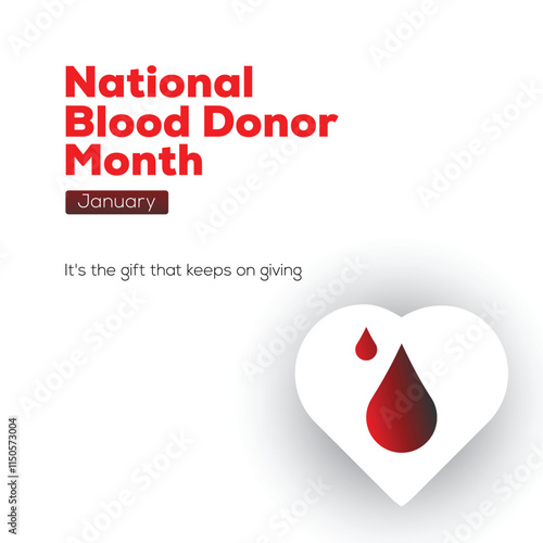 World National Blood Donor Month. World National Blood Donor Day 2025, Creative banner, poster, social media post, background, template, postcard vector