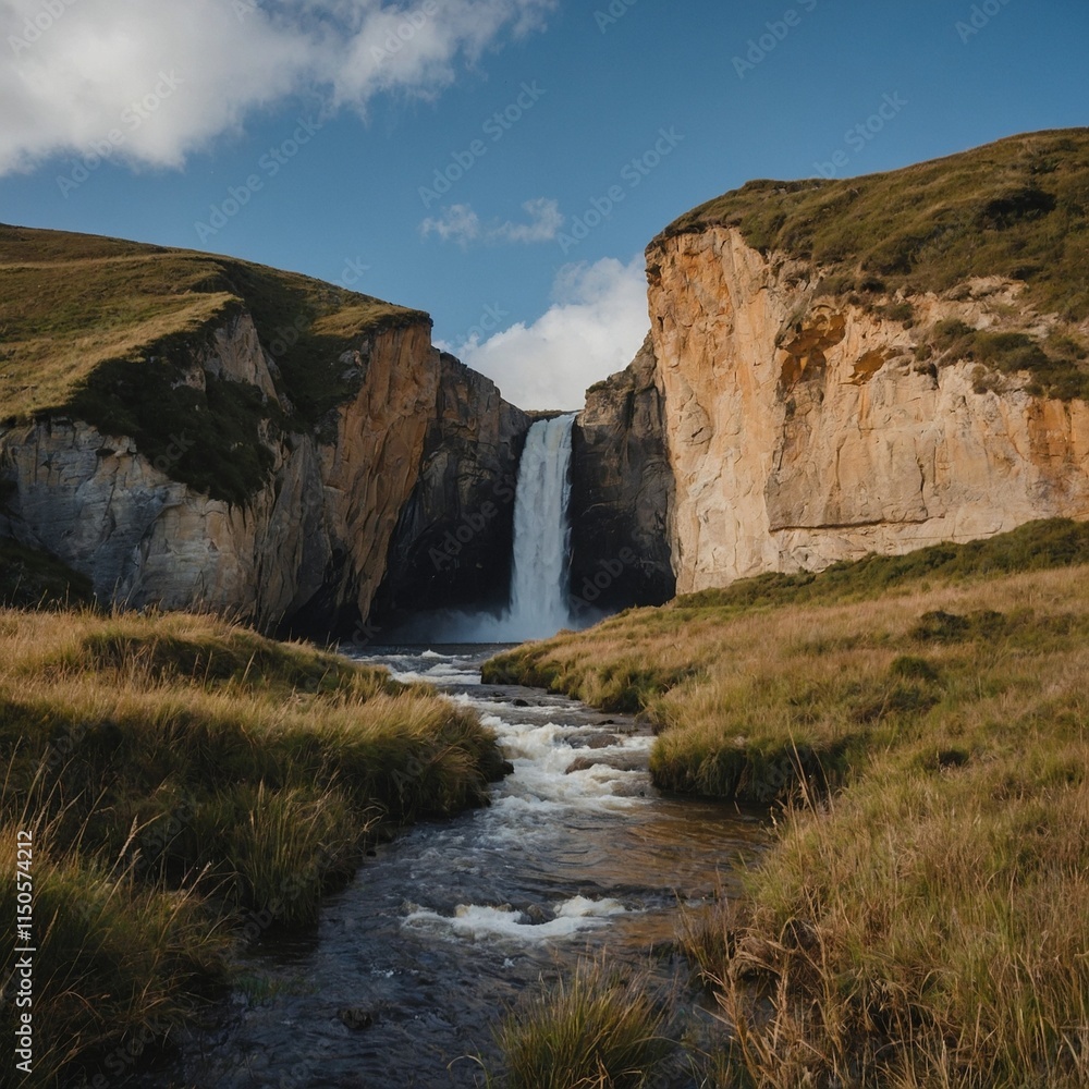 Obraz premium waterfall on the river
