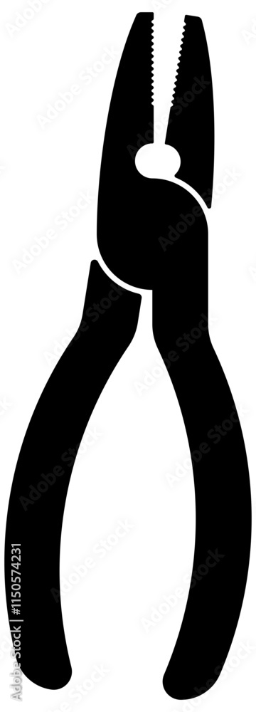 black pliers icon without background black pliers icon without background