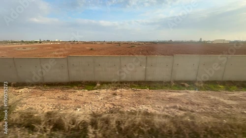 View from the window of the an ONCF Train in Morocco