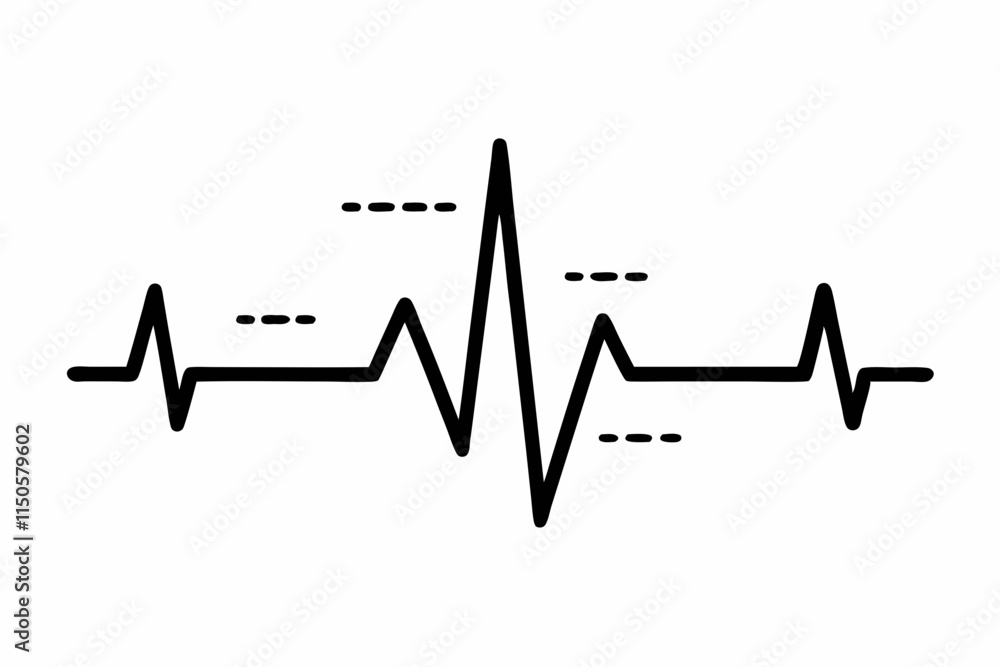 heartbeat silhouette, Heart beat one line, Continuous lines heart beats drawing, Wave pulse. heartbeat silhouette, Heart beat one line, Continuous lines heart beats drawing, Wave pulse.