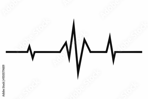 heartbeat silhouette, Heart beat one line, Continuous lines heart beats drawing, Wave pulse.
