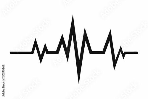 heartbeat silhouette, Heart beat one line, Continuous lines heart beats drawing, Wave pulse.
