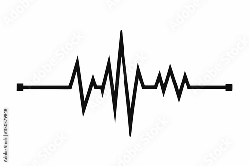 heartbeat silhouette, Heart beat one line, Continuous lines heart beats drawing, Wave pulse.

