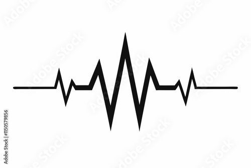 heartbeat silhouette, Heart beat one line, Continuous lines heart beats drawing, Wave pulse.

