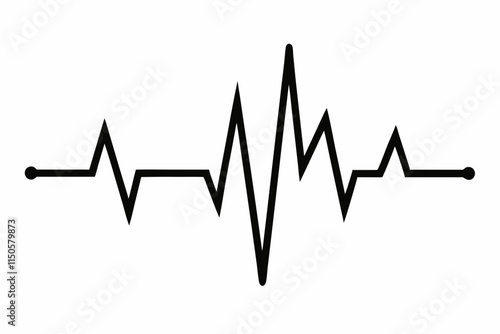heartbeat silhouette, Heart beat one line, Continuous lines heart beats drawing, Wave pulse.
