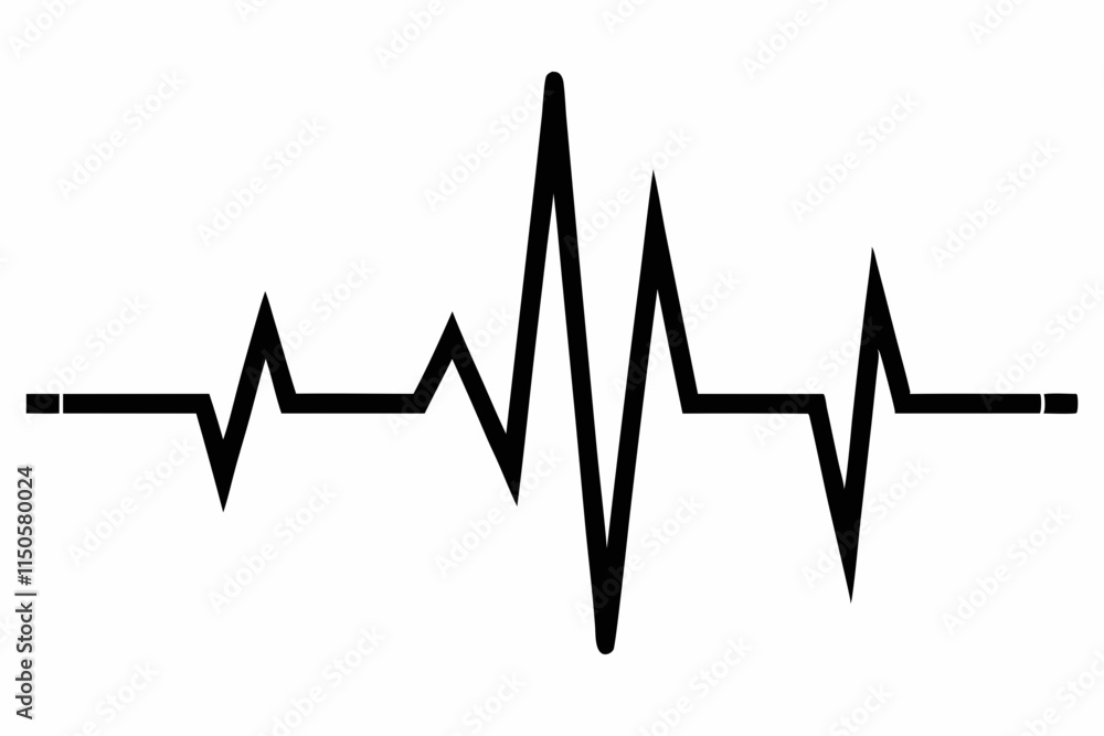 heartbeat silhouette, Heart beat one line, Continuous lines heart beats drawing, Wave pulse. heartbeat silhouette, Heart beat one line, Continuous lines heart beats drawing, Wave pulse.