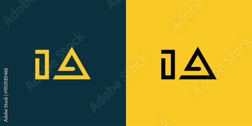 Vászonkép IA abstract  minimalist letters Logo Monogram