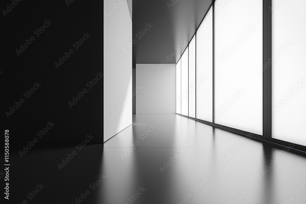 Minimalistic Gray Wall and Floor Background with a Blurred Abstract Design Minimalistic Gray Wall and Floor Background with a Blurred Abstract Design