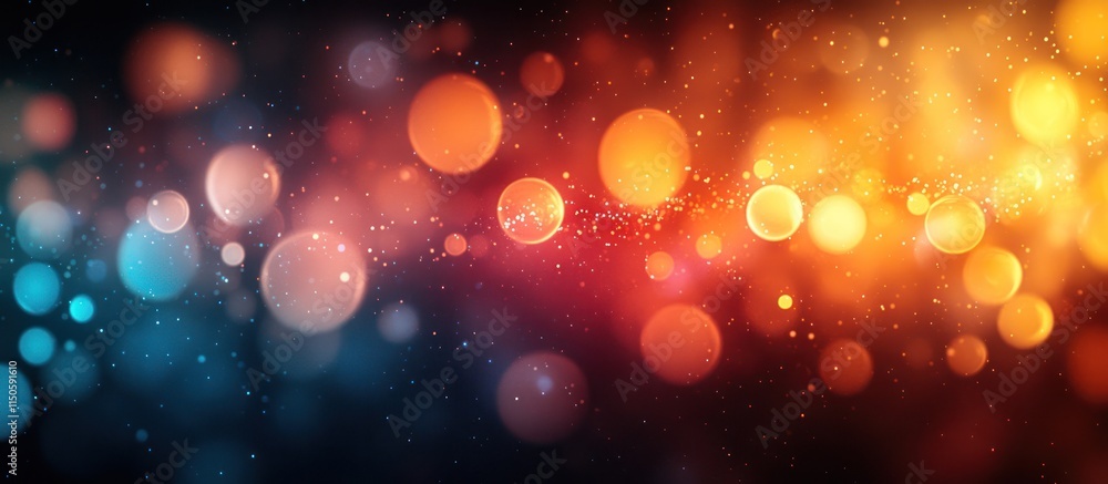 Abstract colorful bokeh lights background.