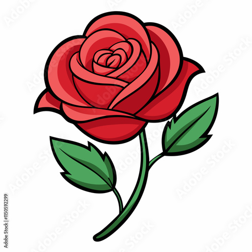 Rose 2D Vector Illustration Design