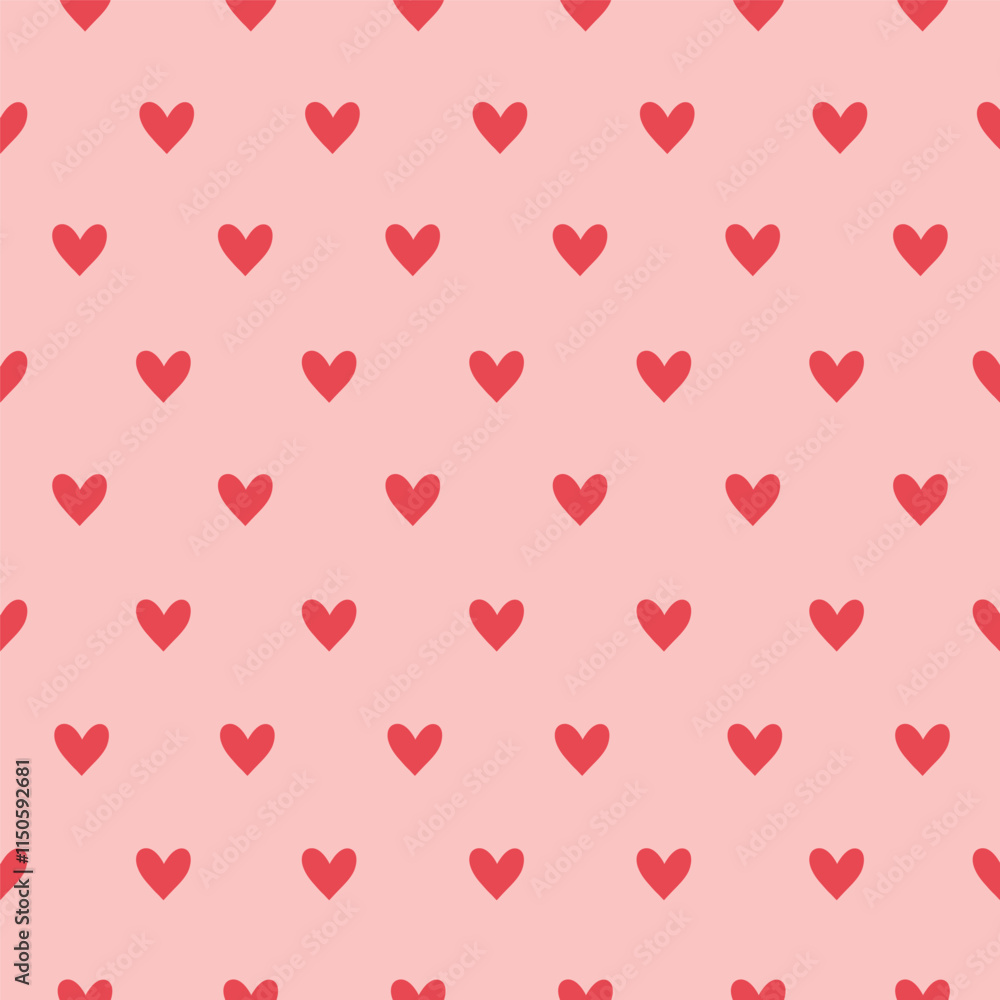 Polka dots seamless pattern with hearts. Valentines day background. Vector illustration. EPS 10 Polka dots seamless pattern with hearts. Valentines day background. Vector illustration. EPS 10