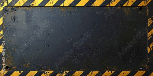 Black and yellow sign with a black background