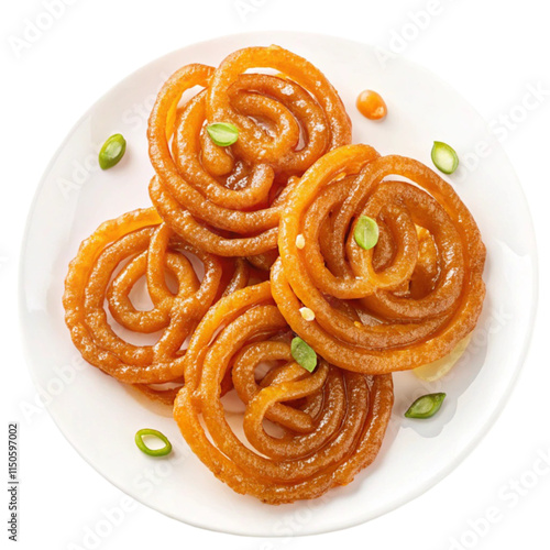 Canvas Print Stock photo of Jalebi or Jilbi or imarati, indian sweet food fried in pure ghee,
