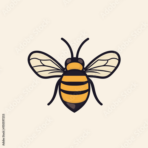 A beautiful Honey bee silhouette vector art icon and black color illustration with no background, natural farm animal design.