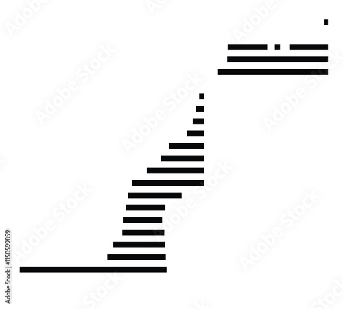 Abstract map of Western Sahara showing the country with horizontal black lines
