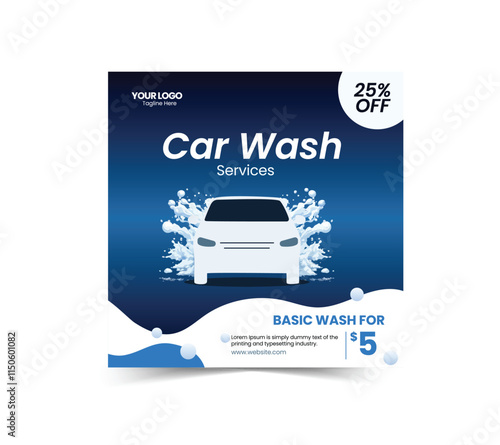 car wash poster design vector