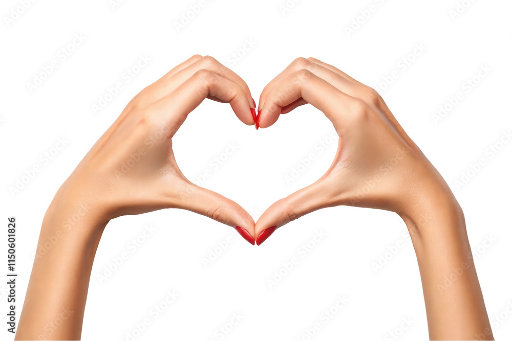 Hands creating a heart shape symbolizing love, cut out - stock png. Hands creating a heart shape symbolizing love, cut out - stock png.