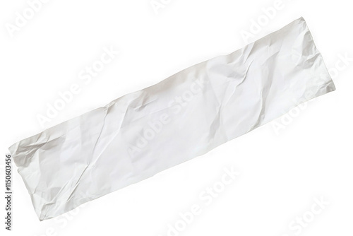 Obraz na płótnie Crumpled long receipt paper on white background with clipping path
w salonie