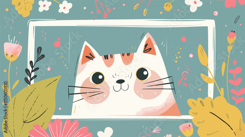 Cute Cartoon Cat Set in Flat Vector Illustration - Versatile Design Elements for Projects