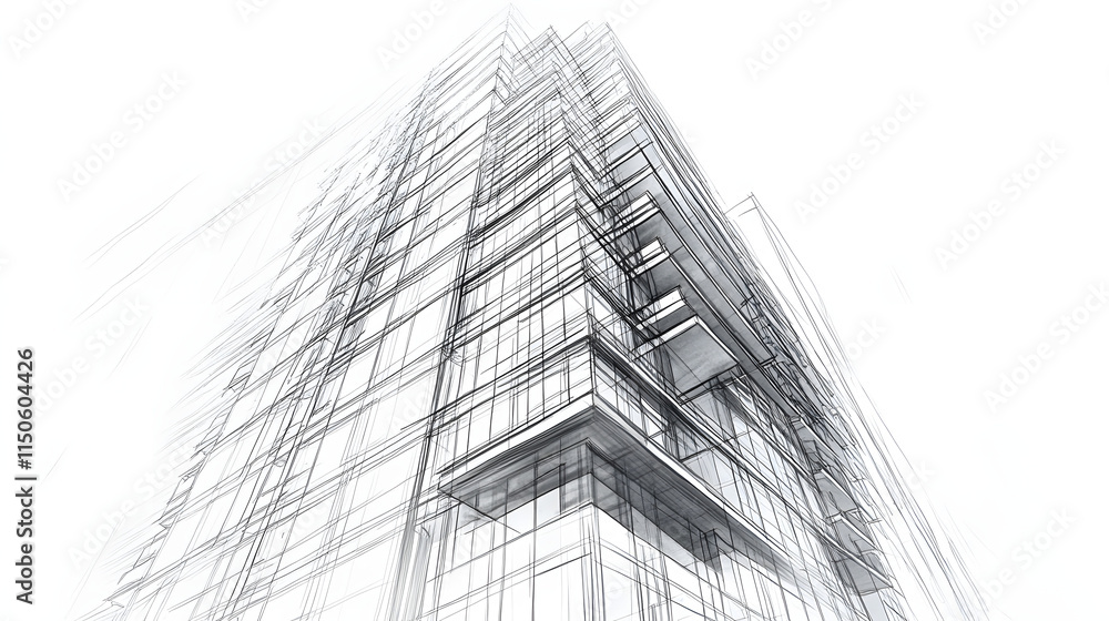 A meticulously sketched luxury high-rise concept by an iconic designer. A meticulously sketched luxury high-rise concept by an iconic designer.