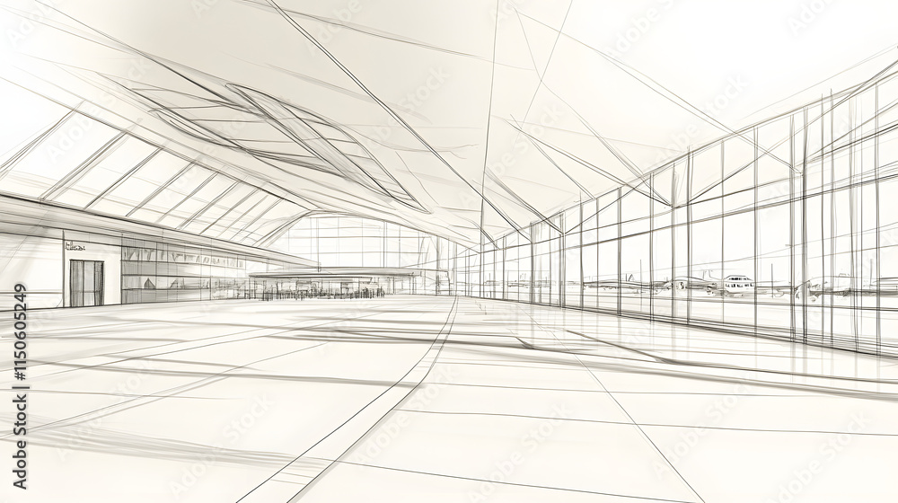 A minimalist hand-drawn sketch of a modern library by a master architect. A minimalist hand-drawn sketch of a modern library by a master architect.
