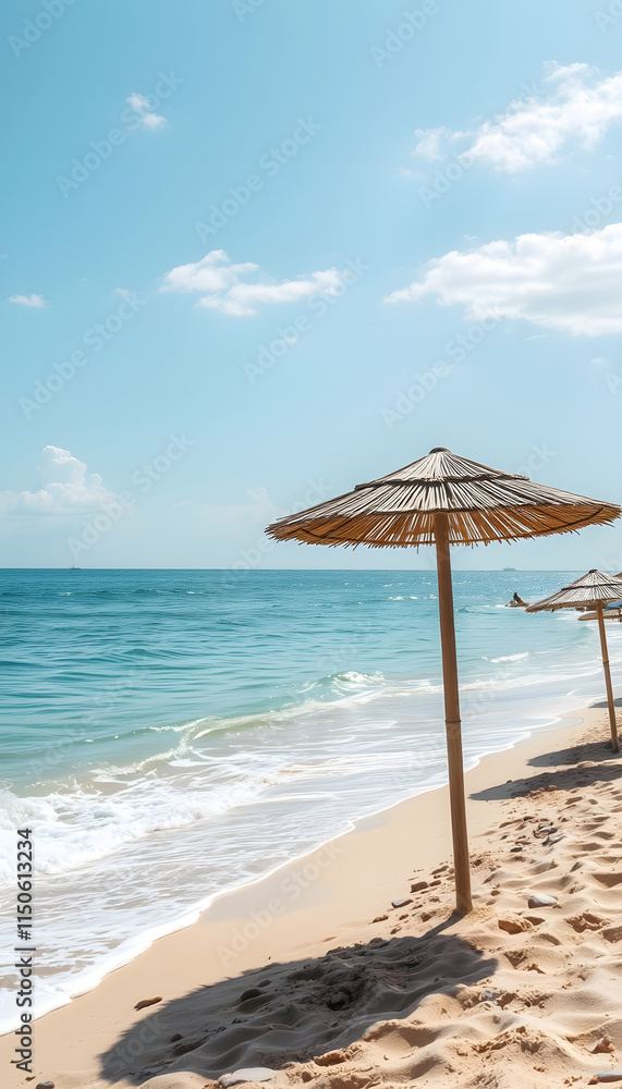 the beauty of the beach in summer, enhance, with white tones the beauty of the beach in summer, enhance, with white tones