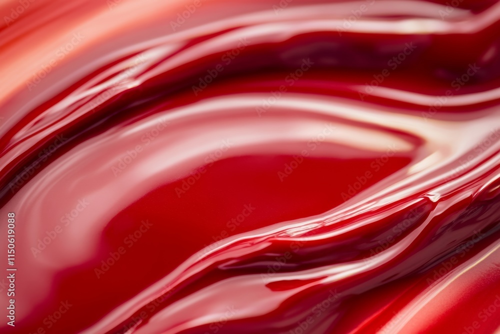 Red liquid lipstick background. Abstract glossy magenta backdrop. Beauty pattern. Smear of lip gloss for design projects. Swatch of saturated fluid blush, tint, rouge. Beauty industry, cosmetics. Red liquid lipstick background. Abstract glossy magenta backdrop. Beauty pattern. Smear of lip gloss for design projects. Swatch of saturated fluid blush, tint, rouge. Beauty industry, cosmetics.