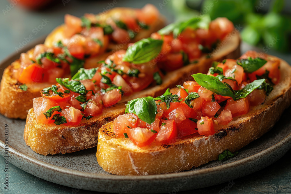 Delicious Bruschetta with Tomatoes and Basil Delicious Bruschetta with Tomatoes and Basil