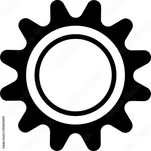 Gear icons. Parameter or setting symbol. Isolated vector for apps or website on transparent background cog wheel, engine circle flat symbol