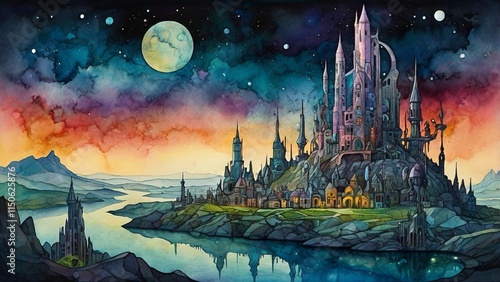 A bookmark of cubism fairytale dreams