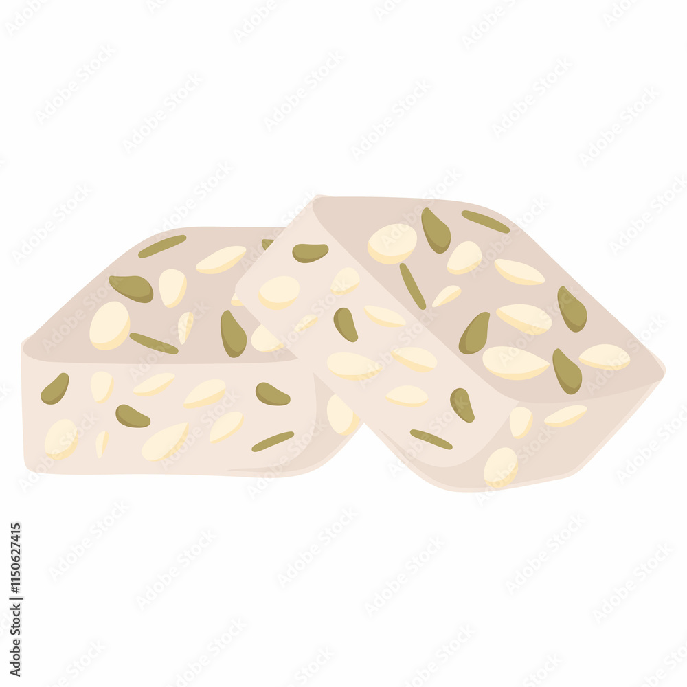 Torrone Italian Christmas dessert. Torrone Italian Christmas dessert.