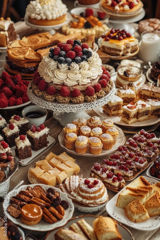 Dessert and pastry display Dessert and pastry display