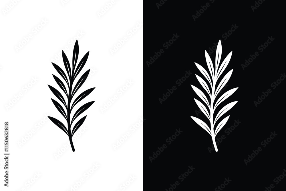 Obraz premium Tarragon Design. Iconic Herb and Spice Leaf for Culinary Creations