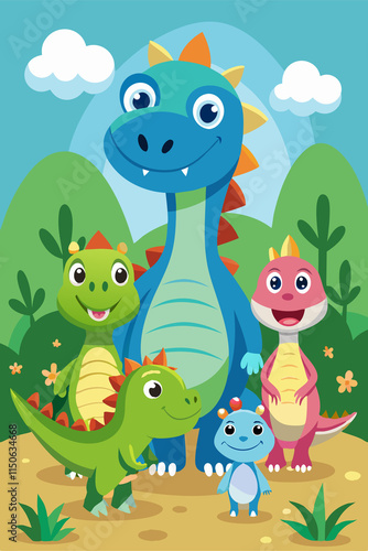 kids dinosaur family