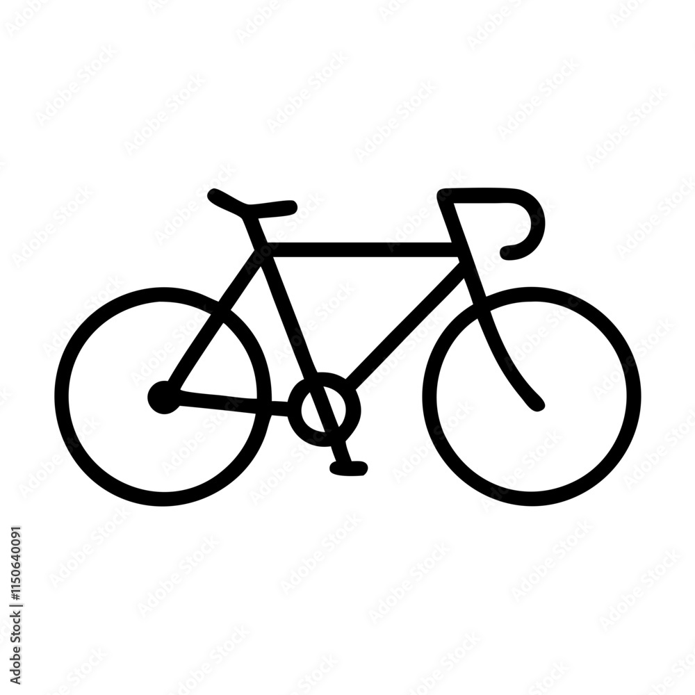 Bicycle illustration, minimalist design, transport, black and white, copy space Bicycle illustration, minimalist design, transport, black and white, copy space