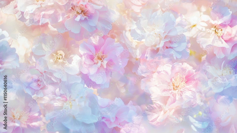Ethereal Floral Symphony: Impressionistic Motion Blur of Vibrant Colors in Tranquil Garden Ethereal Floral Symphony: Impressionistic Motion Blur of Vibrant Colors in Tranquil Garden