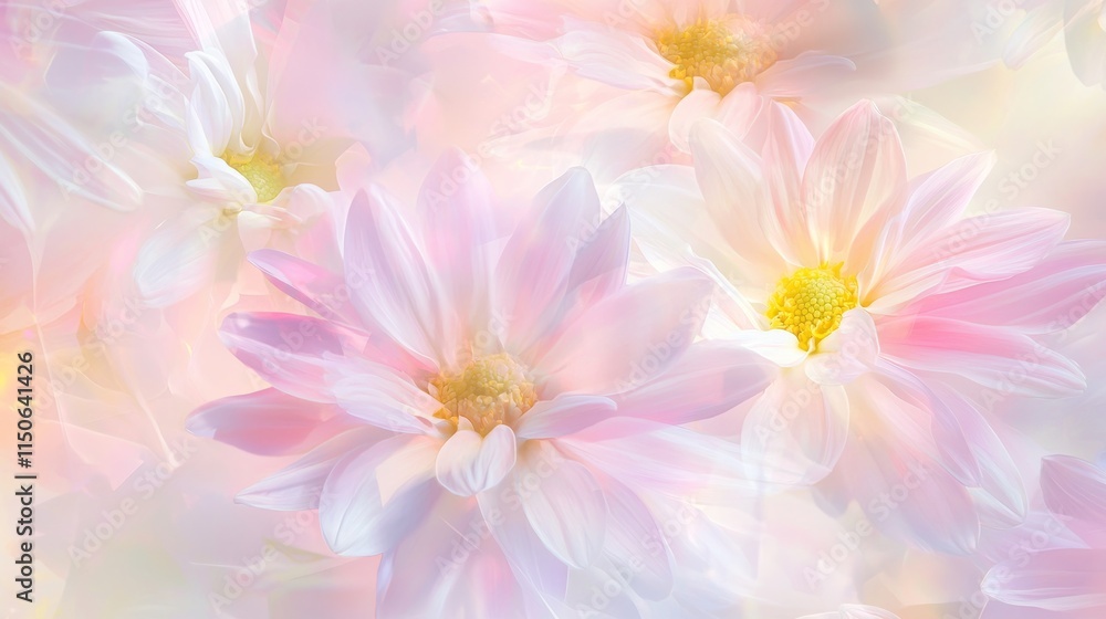 Enchanting Floral Motion Blur - Abstract Nature Photography with Swirling Petals and Gentle Light Effect Enchanting Floral Motion Blur - Abstract Nature Photography with Swirling Petals and Gentle Light Effect