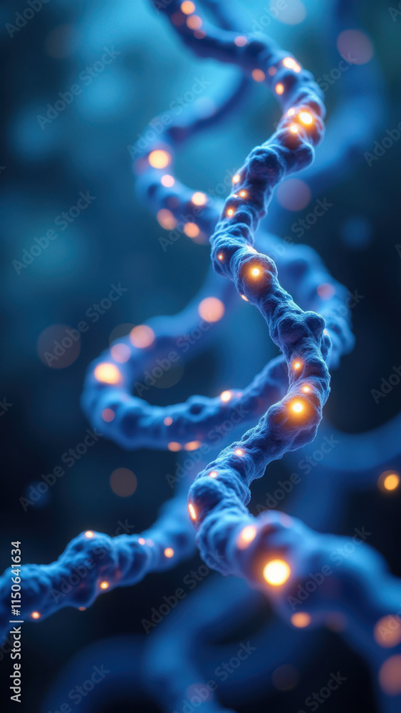 A captivating depiction of Semaglutide's molecular structure with glowing spheres representing atoms. A captivating depiction of Semaglutide's molecular structure with glowing spheres representing atoms.