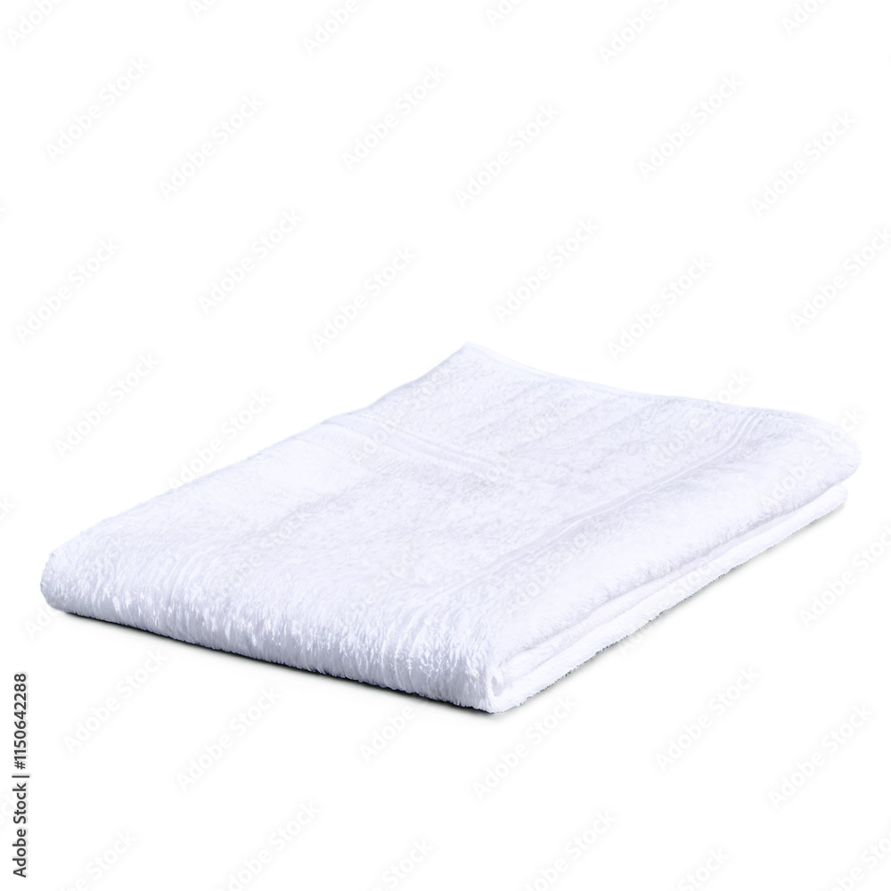 folded White towel isolated on transparent background folded White towel isolated on transparent background
