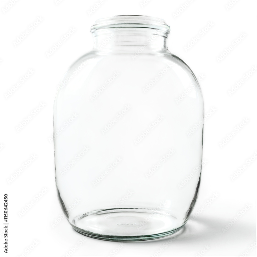 empty glass jar isolated on transparent background empty glass jar isolated on transparent background
