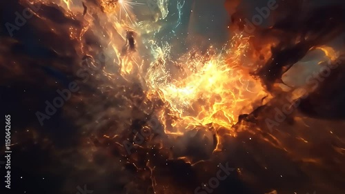 Vibrant Colorful Nebula Motion Background | Cosmic Beauty in Motion