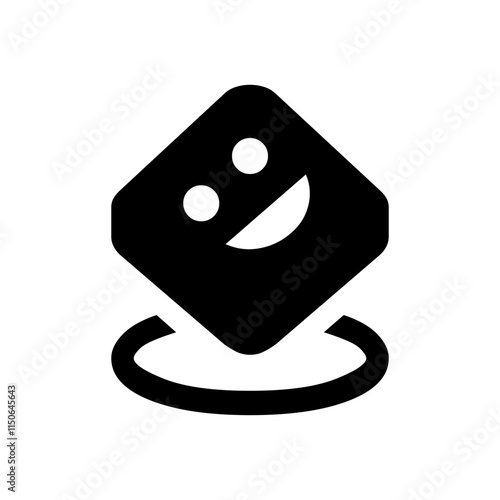 Smiling Tilted Square Icon
