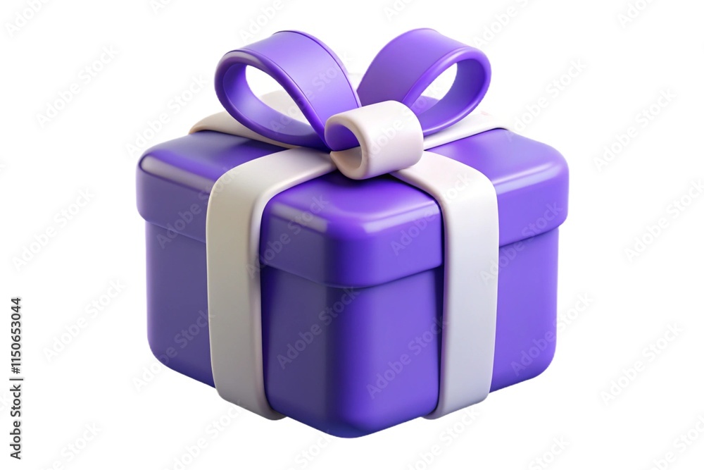 Realistic 3d Gift Boxes emoji icon on white background. Realistic 3d Gift Boxes emoji icon on white background.