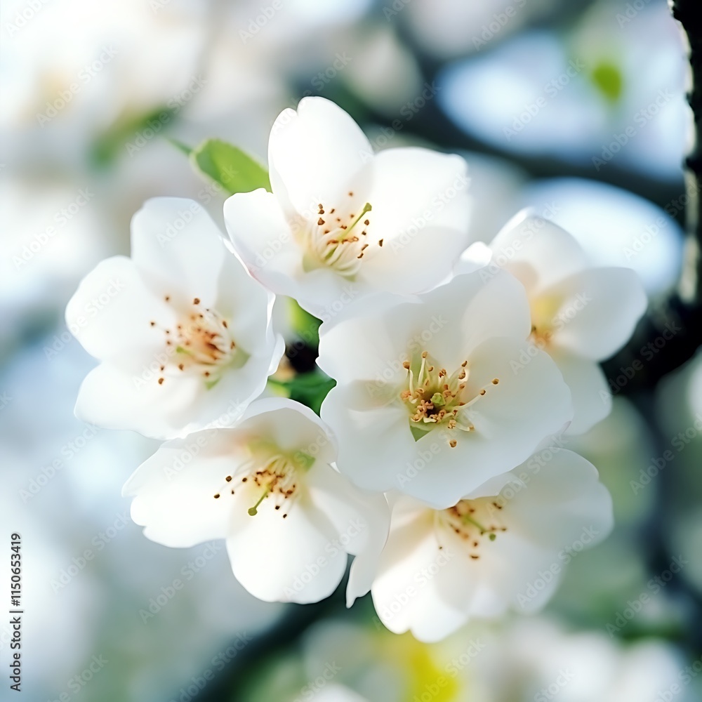 A close up of a white flower with a yellow center A close up of a white flower with a yellow center