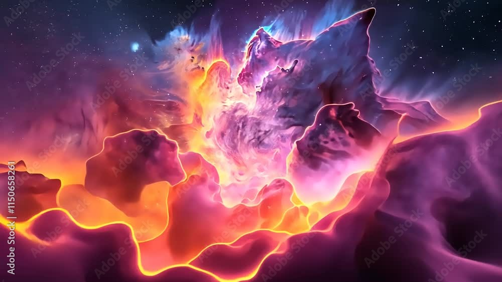 Vibrant Colorful Nebula Motion Background | Cosmic Beauty in Motion Vibrant Colorful Nebula Motion Background | Cosmic Beauty in Motion