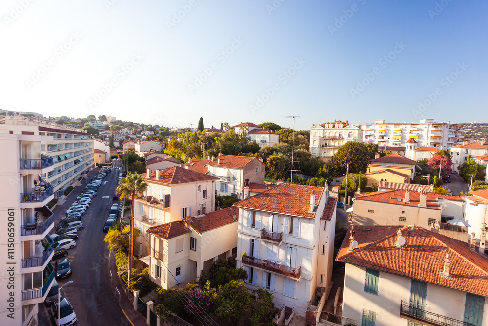 Fototapeta premium Vintage district in Cannes, french riviere, Provence, France