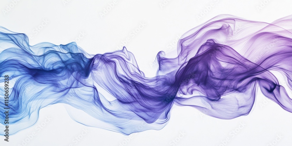Fototapeta premium Swirling Purple Blue Smoke