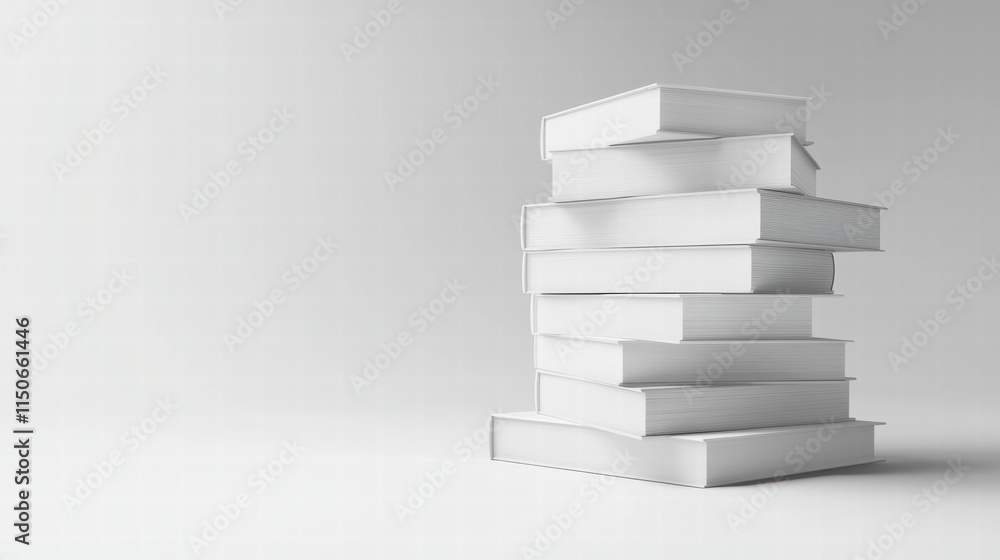Layered paper cutouts of books on soft gradient background Layered paper cutouts of books on soft gradient background