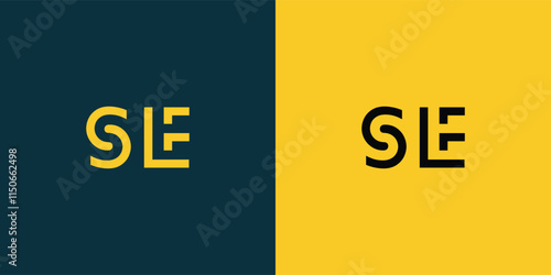 SE abstract  minimalist letters Logo Monogram. It is a minimalist logo, this logo is made by combining two letters